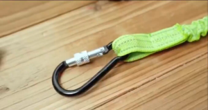 Mishilei Anti-Slip Elastic Safety Lanyard Locking Carabiner Tether Rope Professional Fall Protection Tool for Aerial Work