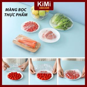 [FREESHIP ] MÀNG BỌC Thực Phẩm Set 100 Túi Đa Năng Tiện Dụng Co Giãn Thông Minh Tặng Kèm Túi Gấu Dễ Thương