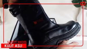 NEFF / Sepatu safety boot kulit / Pelindung besi ujung besi / Sepatu keselamatan kerja BJB 022