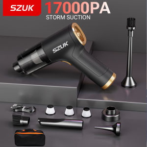 SZUK 17000PA Portable Car Vacuum Cleaner Powerful HandHeld Cleaning Machine Strong Suction Wireless Mini Vacuum Cleaner for Car