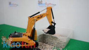 Remot Kontrol Truck Excavator Alloy 6Channel RC Mobil Beko Putar 360° Asap Lampu & Suara