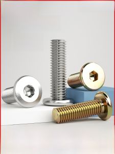 304 Stainless Steel Furniture Screws Inner Hexagonal Flat Head round Head Furniture Bolts Countersunk Bolts M6 M8 Hardware Tools