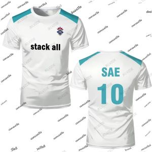 ฤดูร้อนสีฟ้าล็อคSAE Jersey Re Alเครื่องแบบญี่ปุ่นอะนิเมะคอสเพลย์ฟุตบอลเสื้อKaiser Rinผู้ชายเสื้อยืดกีฬาเด็ก/ผู้ใหญ่เสื้อ