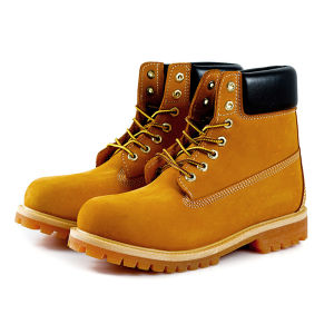 Retro Leather Low-cut Yellow Boots Wear-resistant and Non-slip