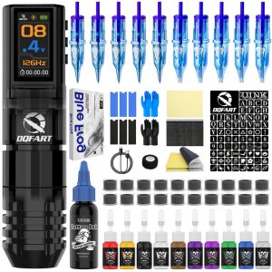 Bộ Dụng Cụ Xăm Hình Không Dây DQFART Với Bút Xăm Và Mực 1600mAh Dành Cho Nghệ Sĩ Xăm Hình Và Người Mới Bắt Đầu