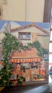 【Bestseller】 DROFE 40x50cm With Frame Paint By Numbers On Canvas Pictures For Coloring Number Home Decoration Gift Japanese Hut Landscape Painting