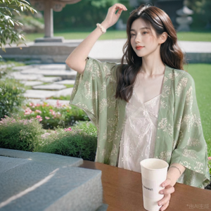 French Retro Original Han Dynasty Outwear Womens Summer New Arrival K-style Denim Casual Stylish Loose Chic Shawl Cardigan