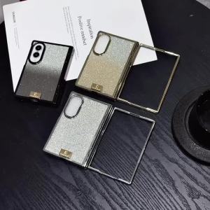szhaiyu | For Samsung Galaxy Z Fold 8 Fold 8 Wide Shockproof Glitter Gradient Phone Case With Hinge Protector Electroplated Phone Cover