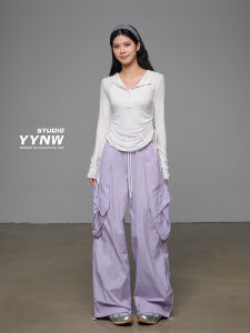 Quần Ống Rộng Nhanh Khô Phong Cách Đường Phố Dành Cho Nữ Mùa Thu 2025 Quần Thể Thao Rộng Rãi Quần Dài Ống Rộng Quần Dài Thường Ngày