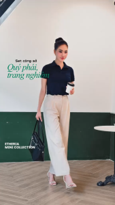 [NEW ARRIVAL] Quần Tây Dáng Suông Etheria Vải Chéo Nhật XK Cao Cấp Dày Mịn Form Chuẩn Sang Trọng - EQD2032602