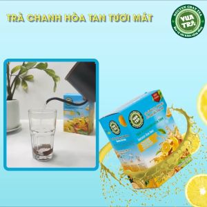 Trà chanh hòa tan giải khát VUA TRÀ tươi mát cung cấp Vitamin C cho năng lượng ngày dài (Hộp 14 gói - 238g)