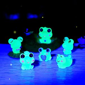 Miniature Mini for Succulent Terrarium Bonsai Cake Mini Cute Decor 可爱夜光小蛙 cute Glow Frog potted plant decoration