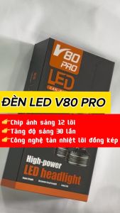 Đèn Led V80 Công nghệ mới 2024 Lõi tản nhiệt đồng kép có nước tản nhiệt Công suất 140W Tuổi thọ 30000h ánh sáng trắng 6K