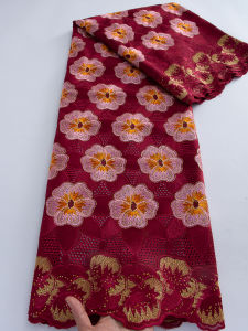 Luxury African Swiss Voile Lace Fabric 2026 High Quality Nigerian Cotton Embroidery Fabric African Lace Fabric Dubai Style
