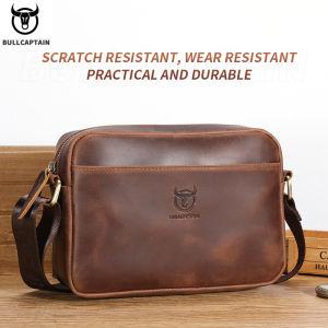 Bullcapitan กระเป๋าหิ้วหนังวัว 7 นิ้ว กระเป๋าสะพายไหล่อเนก มือถือ