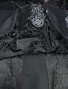 BLACK FLAME MOTORCYCLE SEAT COVER