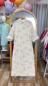 Set Áo Dài Nữ Hoa Nhí Nhã Uyên