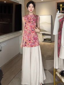 DANTING | Summer Salt Style Mature Casual Luxury High-end New Chinese Style Shirt Set