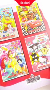 Buku Mewarnai & Menulis ABJAD  / Buku Mewarnai Folio Gambar Random