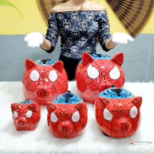 Bộ 2 Gốm Sứ Hình Siêu Nhân Nhện Tiết Kiệm Có Thể Dùng