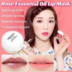 Rose Essential Oil Lip Mask Lip Sleeping Mask Fade Lip Wrinkles Moisturizing Hydrating Lip Balm