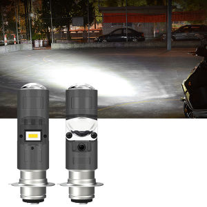 KEVANLY | 1x H4 LED Dual Color Motorcycle Headlight Bulb P15D LED Hi Lo Beam For Yamaha Kawasaki Suzuki Motor Signal Light Accessories 12V