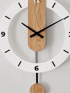 Pendulum Wall Clock Modern Living Room Jam Dinding Ruang Tamu Hiasan Wall Clock Aesthetic 時鐘客廳 挂钟 壁钟 Classic Wall Clock Jam Dinding Cantik Wall Clock Bedroom Office Silent Wall Clock
