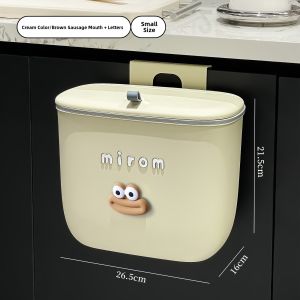 MEIZIFANG | Large Capacity Wall-mounted Trash Can with Lid Home