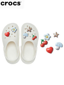 Crocs Jibbitz ต่างหูห่วงโลหะชุดห้าชิ้นวัสดุโฟมสีทองอุปกรณ์เสริมที่สมบูรณ์แบบสําหรับรองเท้า Crocs