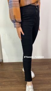 YAOSHI - Celana Panjang Jeans Wanita High Waist Jeans Polos Basic Melar & Ngaret ( BAHAN GOOD QUALITY )