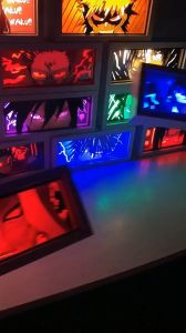 Anime Demon Slayer One Piece LED Light Box Luffy 3D Lamp Kids Birthday Gift Desktop Decoration Toy