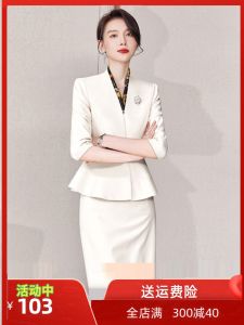 ชุดสูทผู้หญิงทำงานระดับไฮเอนด์ แฟชั่น ฤดูใบไม้ผลิ ฤดูร้อน ฤดูใบไม้ร่วง สำหรับคลินิกความงาม เสื้อผ้าทำงาน ชุดสูท