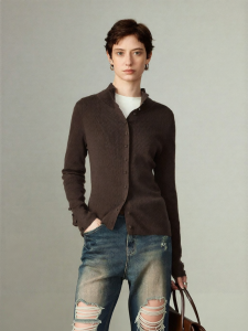 Toyouth | Áo Sweater Cổ Cao Vintage Ôm Sát