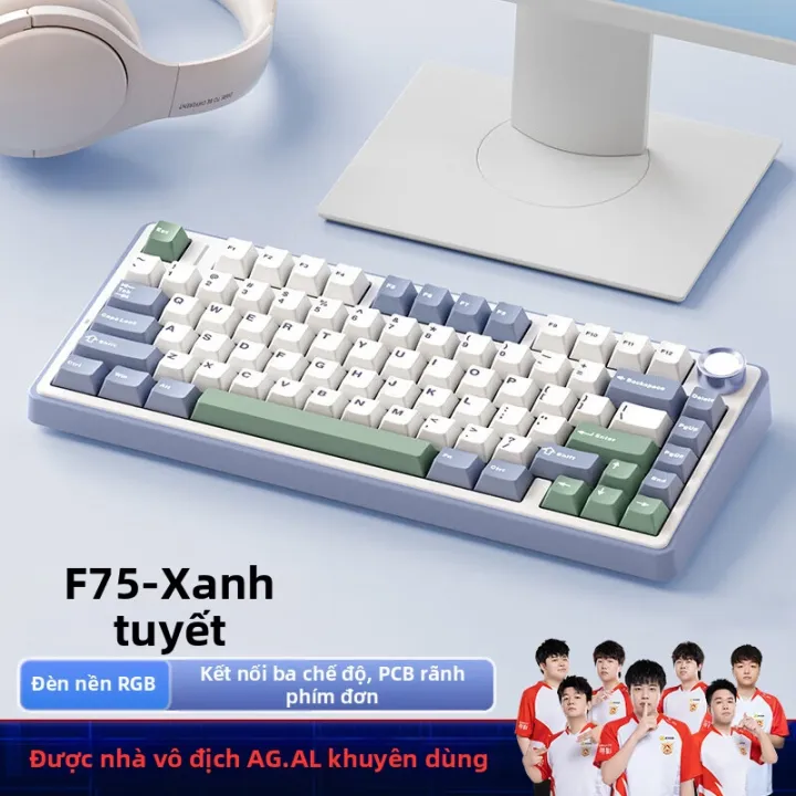 AULA |Bàn phím cơ ba chế độ Lang Tu F75 | BigBuy360 - bigbuy360.vn