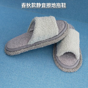 Japanese Style Silent Indoor Slippers Soft Cloth Bottom Toeless Home Slippers for Men And Women Easy to Clean Floor Sweeping Slippers