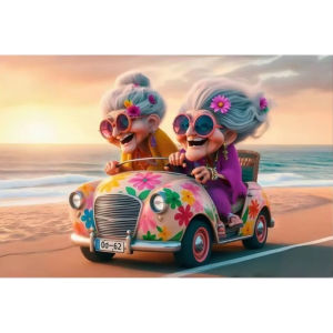 Vintage Car Driving Jigsaw Puzzle 500/1000/1200/2000PCS Classic Scene Focus Activity Leisure Time Gift