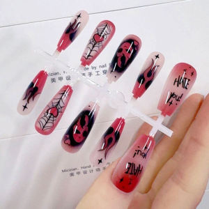 6200# Handmade Wear Nail New Product Half-Handmade Cat Eye Yuan Ningqi Manicure Fake Nail Patch Finished Product