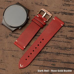 FUDIEN | Leather Watch Band for Huawei GT6/GT5/GT4/GT3/GT2 and Honor Magic Watch 3 Pro