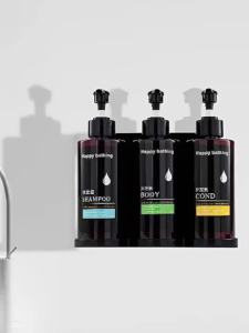 Hotel Shampoo and Shower Gel Separate Bottles Wall Mounted No Punching Hand Sanitizer Boxes Wall Mounted Manual Soap Dispensers