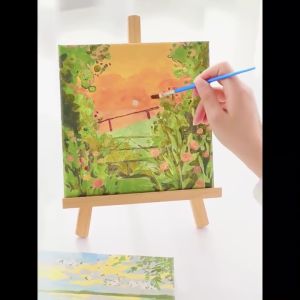 Digital Oil Paint By Numbers Canvas Frame Number Painting Home Decor Wall Painting 20X20cm