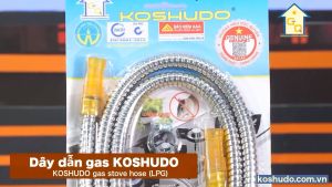 Dây Dẫn Gas KOSHUDO Vỏ Bọc INOX Cao Cấp An Toàn Chống Chuột Dùng Cho Bếp Công Nghiệp