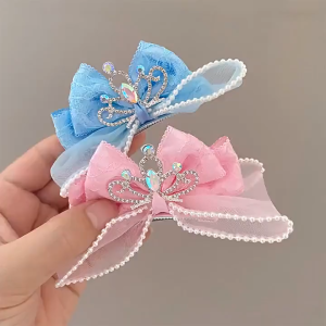 [11CM] Jepit Rambut Lucu Anak2 Fashion Korea Barang Import Pita Jaring Premium