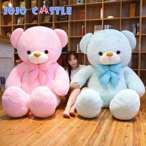 JOJO CASTLE Giant Teddy Bear Plush Toys 80/110/130/160cm  Pink Blue Huge Soft Bear Wear Bowknot Bear Kids Teddy Bear for Girl 5ft Popular Birthday Gifts Valentines Gift for Girlfriend