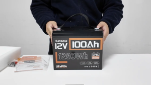 2/4Pcs HumsiENK 12V 100Ah LiFePO4 Lithium Battery 6000+Cycles 100A BMS Grade A+ Cell 1280Wh Lithium Battery Light weight and Compact Low-Temp Protection Perfect for Solar Home