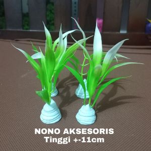 tanaman plastik hiasan aquarium akuarium aquascape rumput kecil