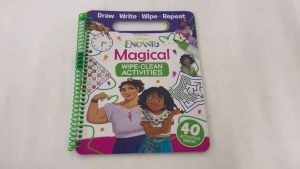 Encanto Wipe Clean Disney Activity Book with Pen for Kids to Draw Magical Puzzles & Games