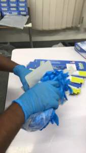 Nitrile apple green color gloves Disposable 100pcs/carton