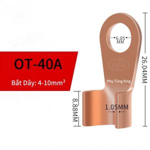 Đầu nối dây điện OT-5A 10A 20A 30A 40A 50A 60A 80A 100A 150A 200AĐầu cos dây điện đồng đỏ cốt bấm nối dây điệnbắt bình ắc quy phụ tùng phụ kiện điện tử