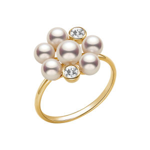 Helas | Floral Design From Nature Garden 9k Gold Cultured Freshwater Pearl Qixi Gift Ring