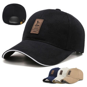 Fashion Leather Label Baseball Cap for Men and Women Breathable Leisure Sports Caps Outdoor Sun Hat Spring Summer Sunscreens Hat